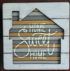 Home Sweet Home Wall Art Sign Decor Shiplap Rustic